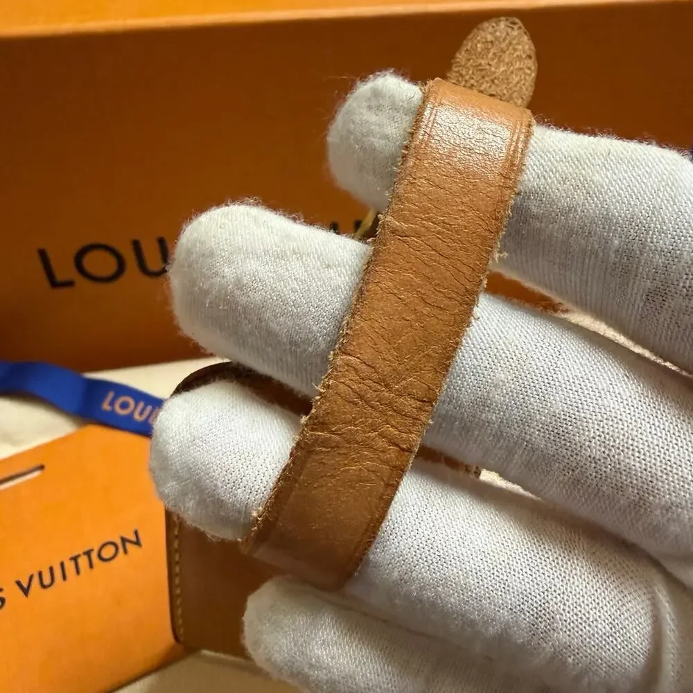 Louis Vuitton Vachetta Leather Luggage Tag and Poignet Authentic NO BOX